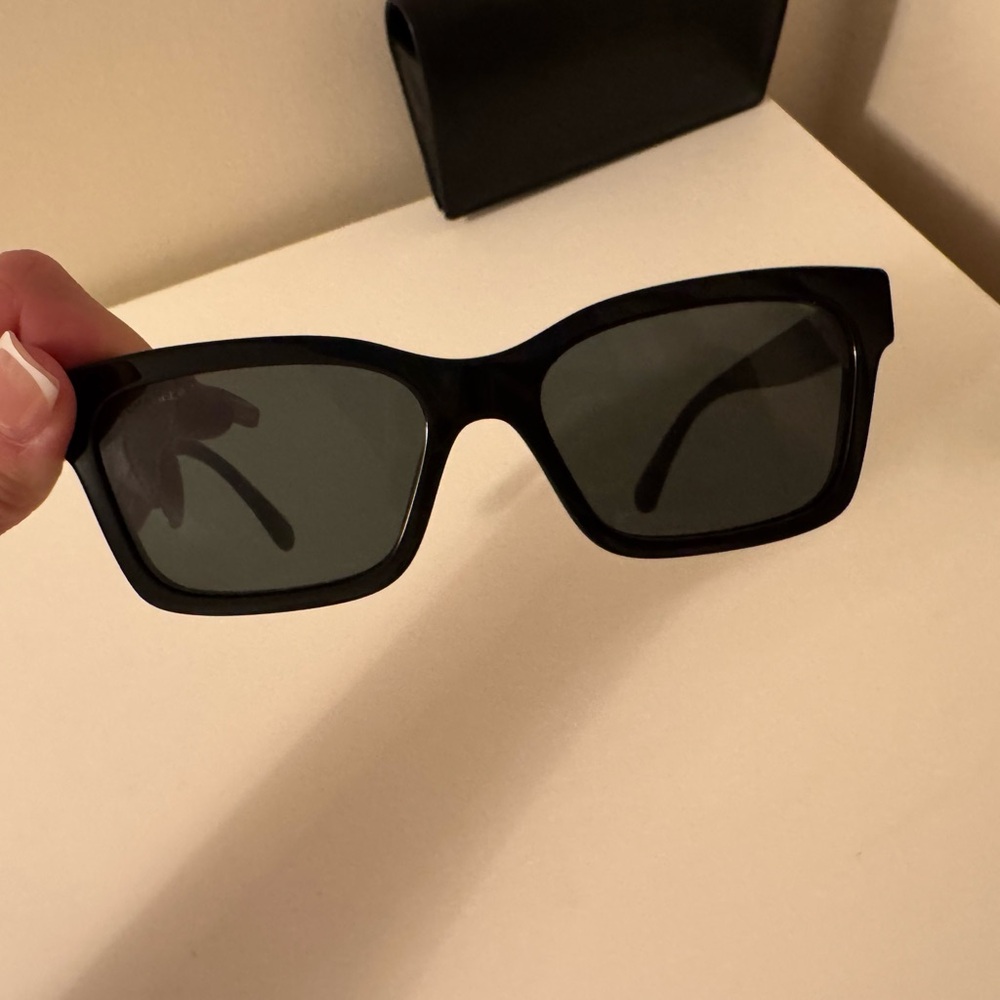 CHANEL Black Square Sunglasses